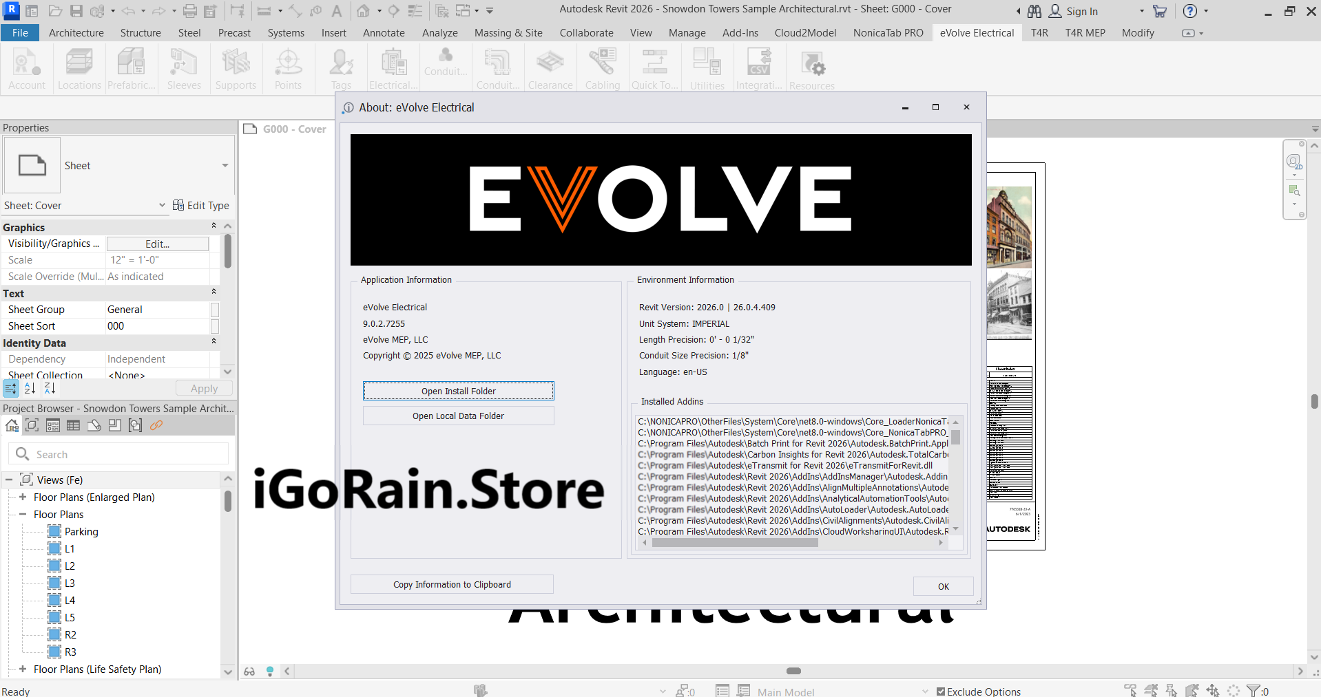 EVOLVE Electrical 9.0.2.7255