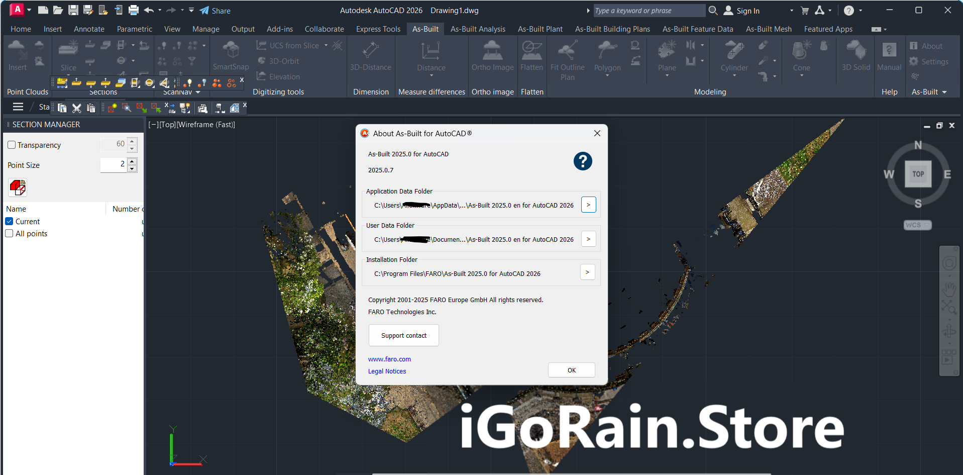 Faro As-Built for AutoCAD 2025.0
