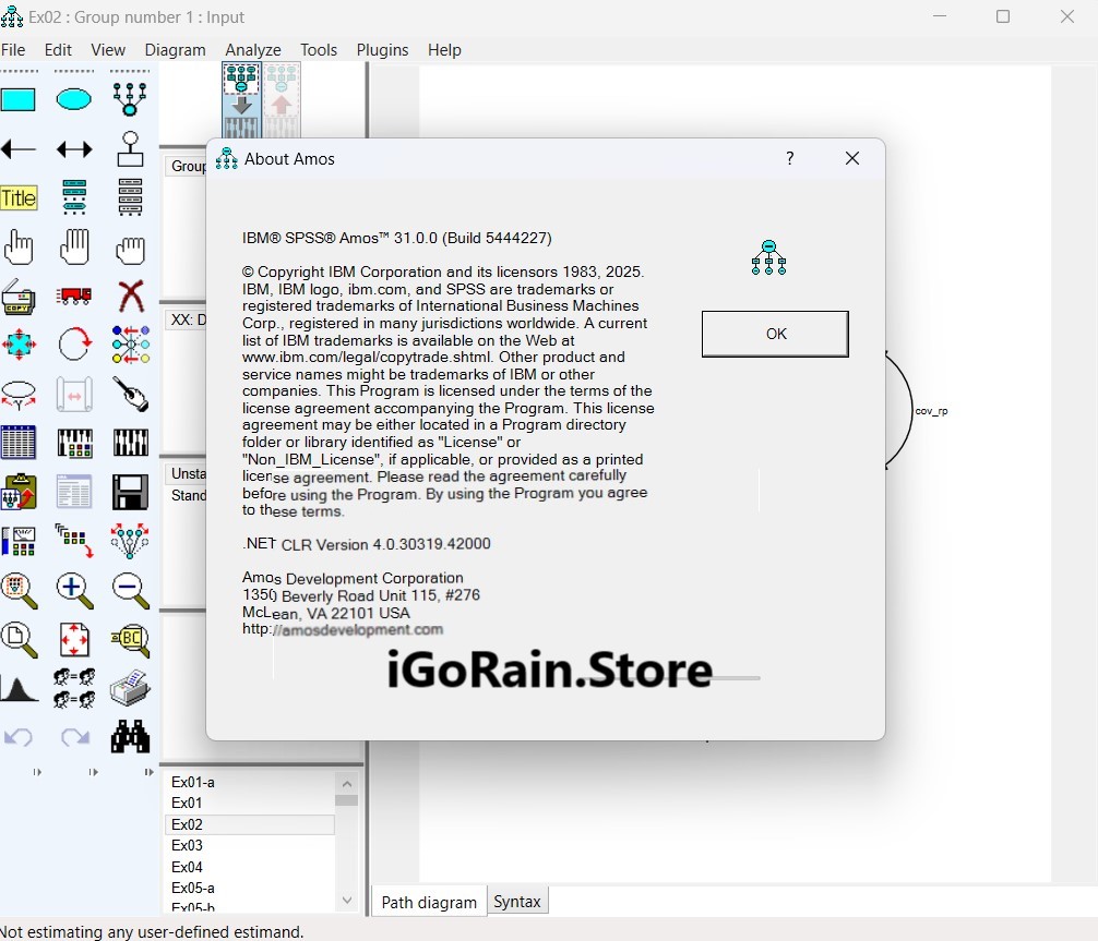IBM SPSS Amos 31.0.0