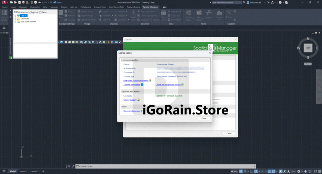 Spatial Manager for AutoCAD Professional Download - iGoRain