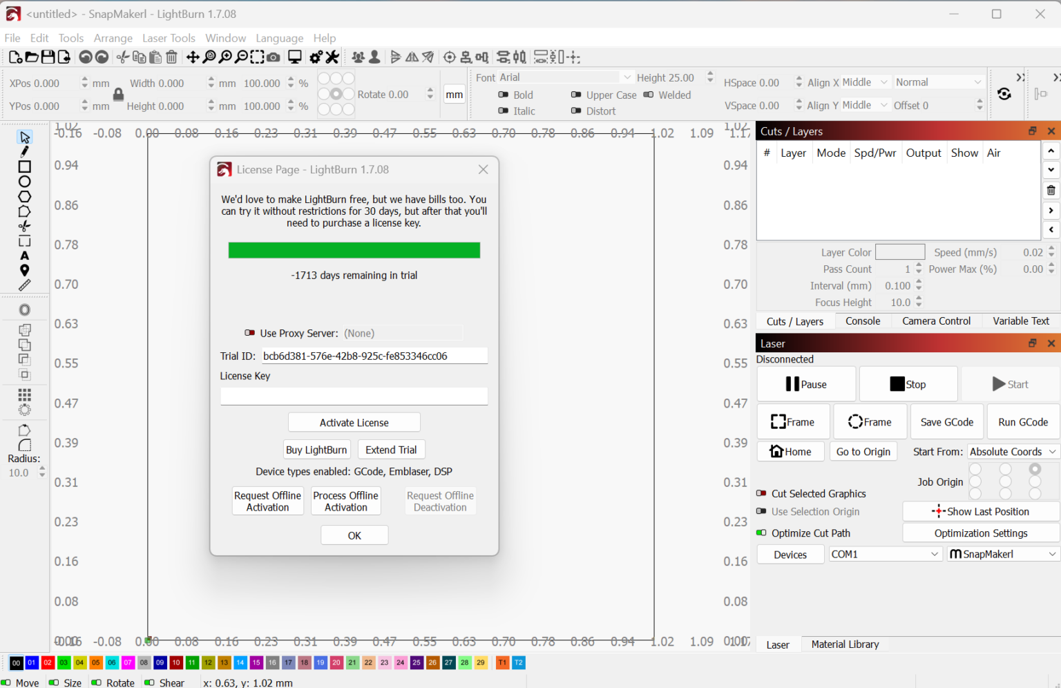 LightBurn 1.7.08 Full Version