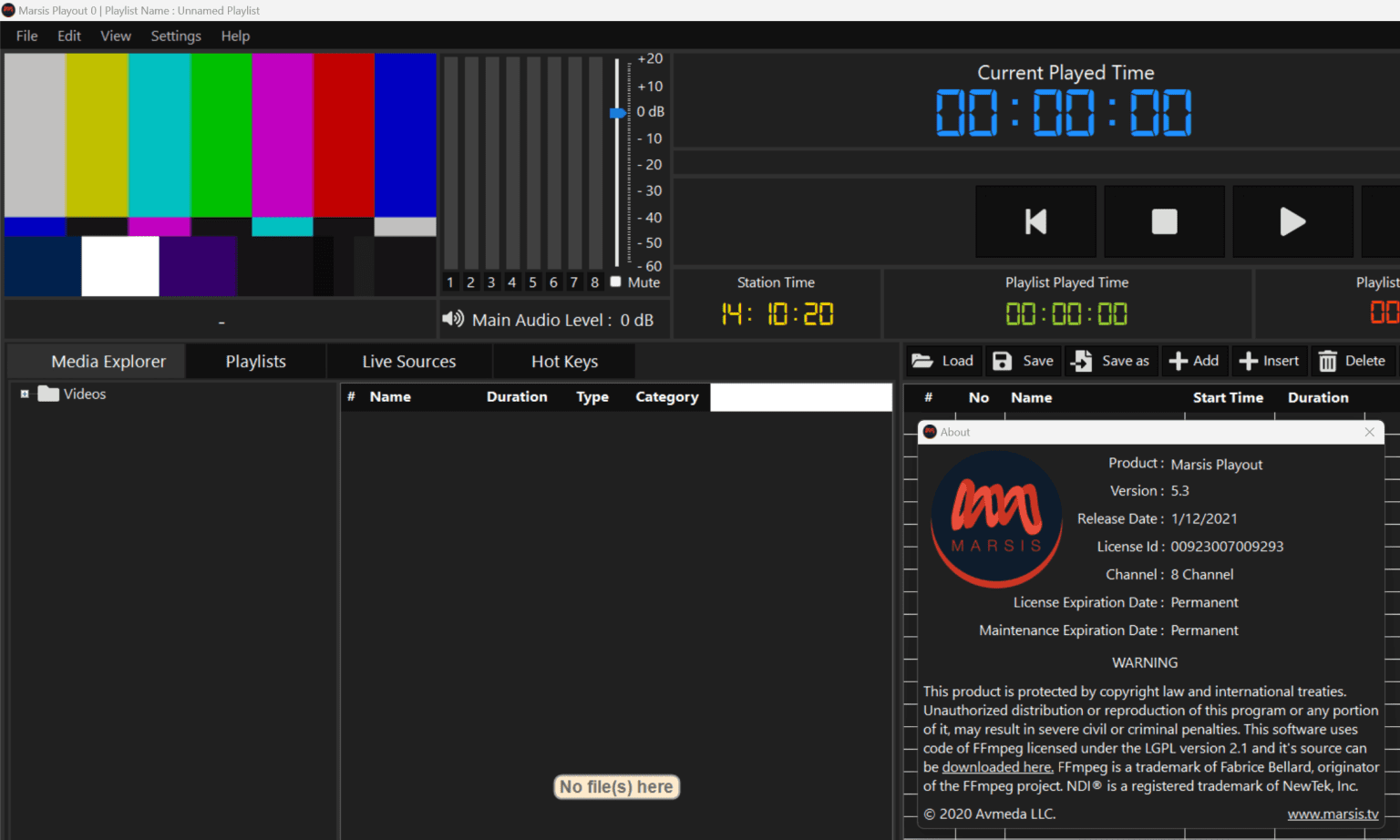 Marsis playout 5.3