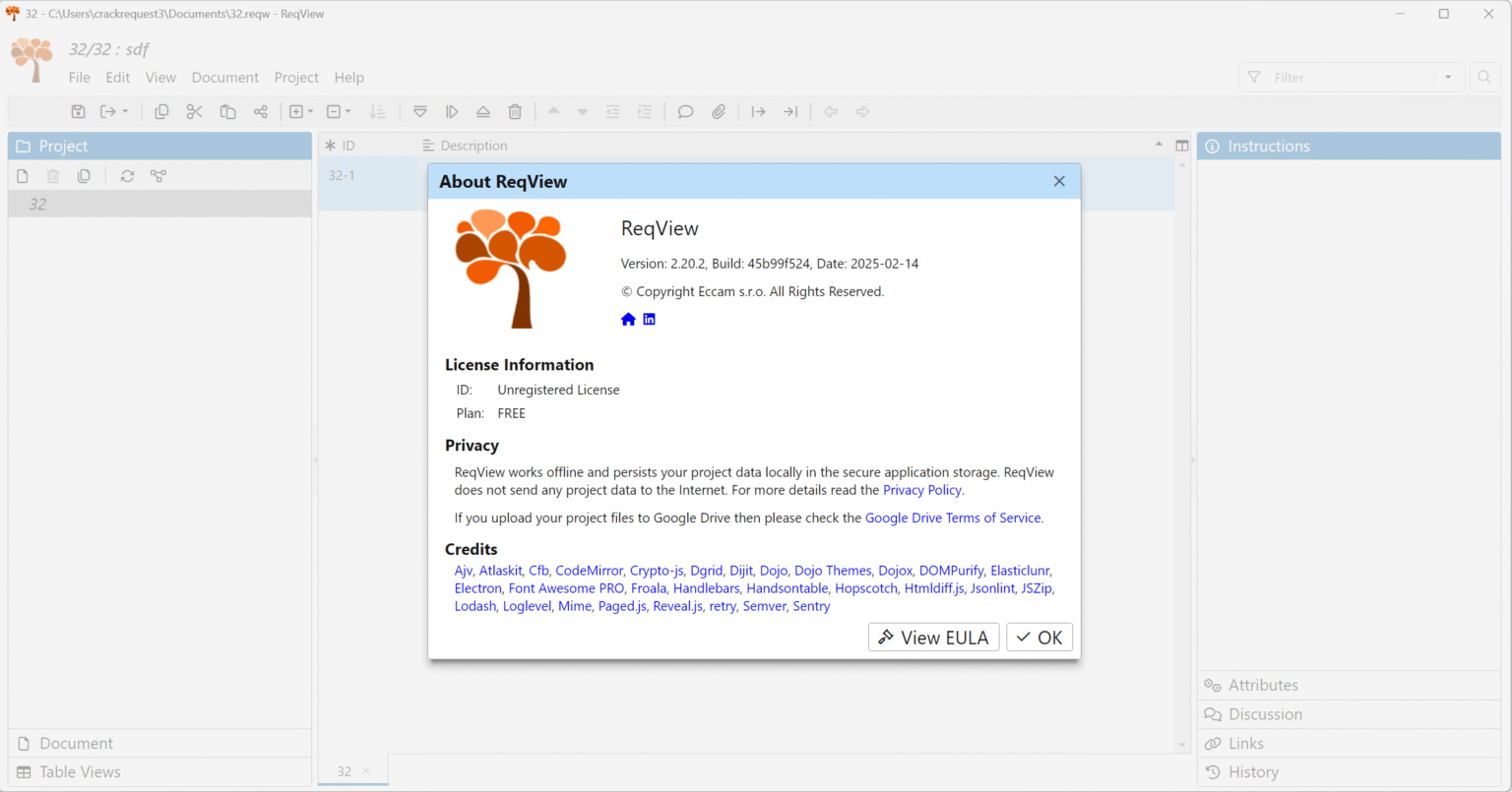 ReqView 2.20.2 Build 45b Latest Update