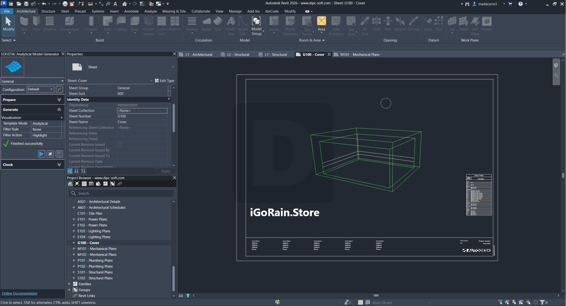 SOFiSTiK Analytical Model Generator 2026-0