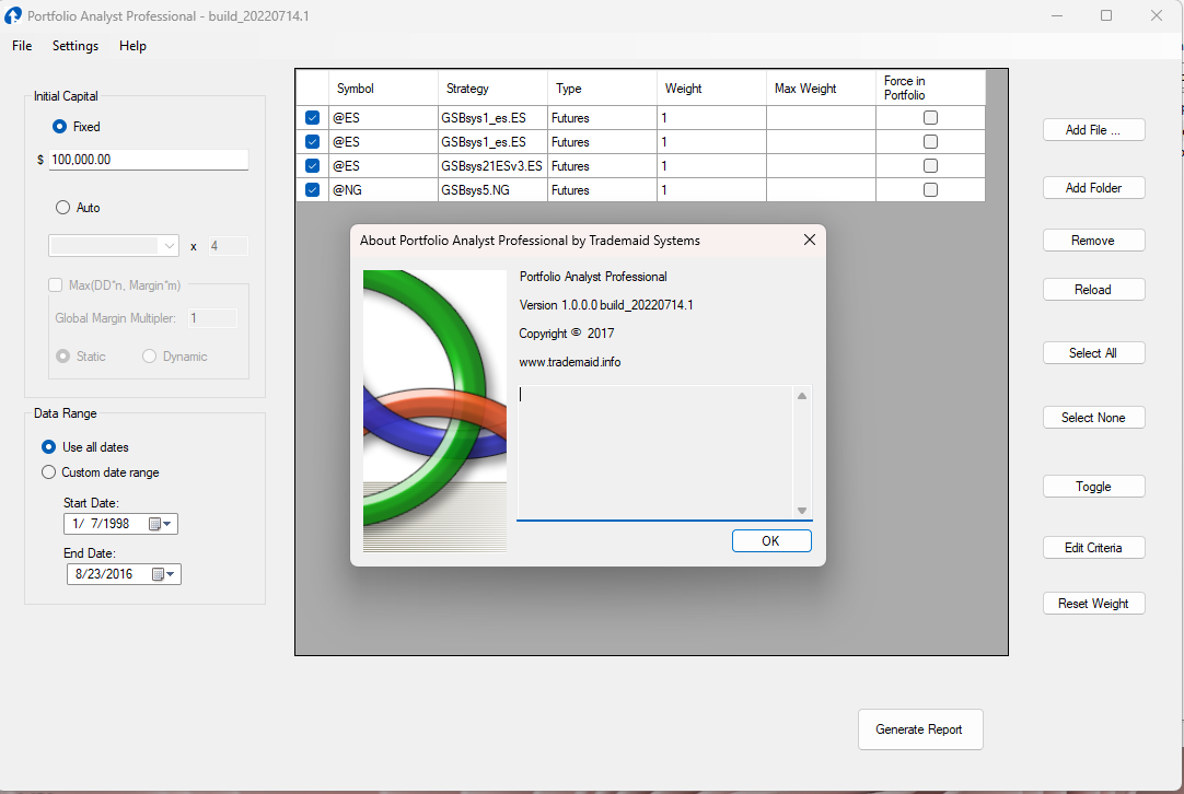 Trademaid Portfolio Analyst Professional 1.0.0 Full Version