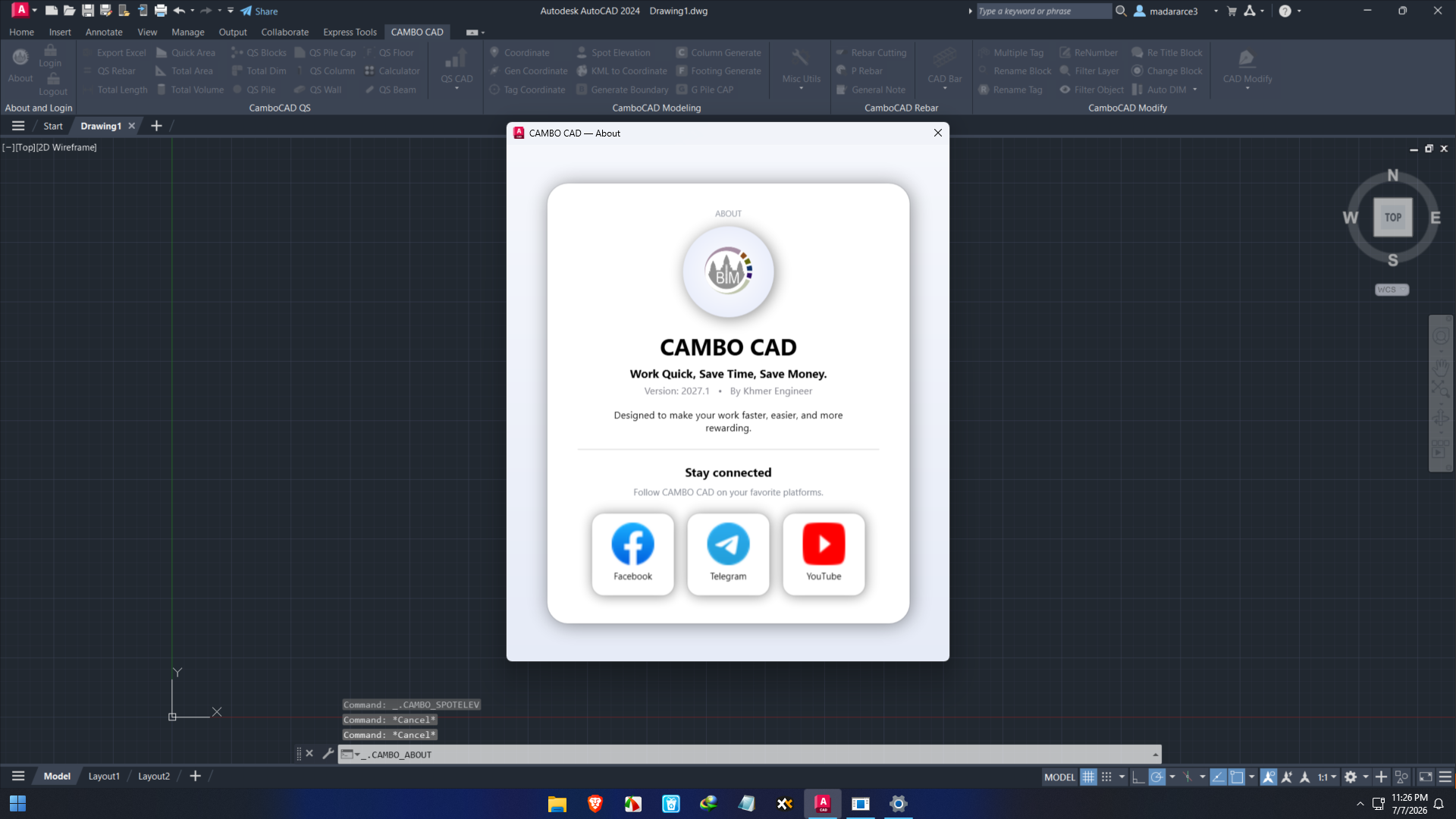 CAMBO CAD for Autocad 2027.1 By Khmer Engineer