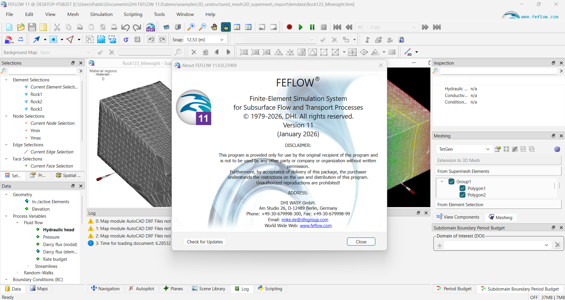DHI FEFLOW 11.0.023909