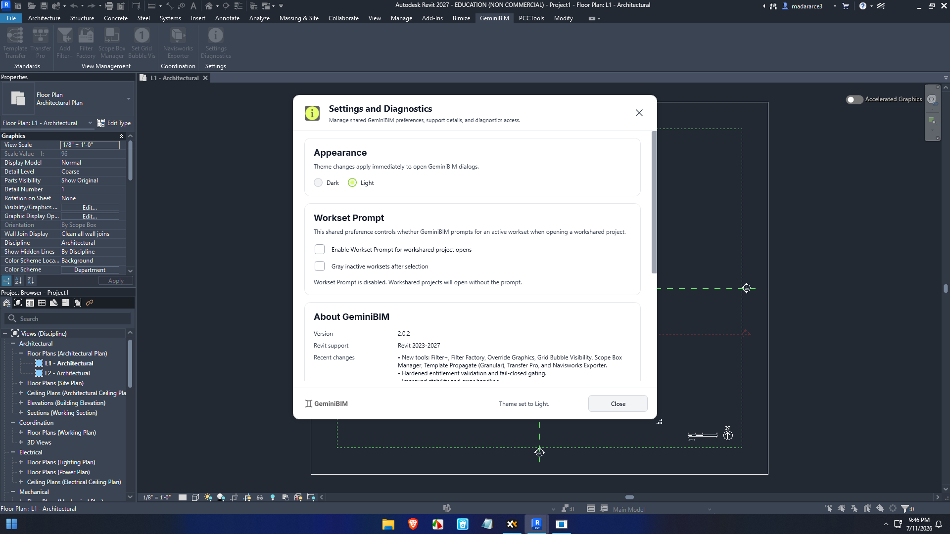 GeminiBIM Tools for Revit 2027 Full Version v2.0.2
