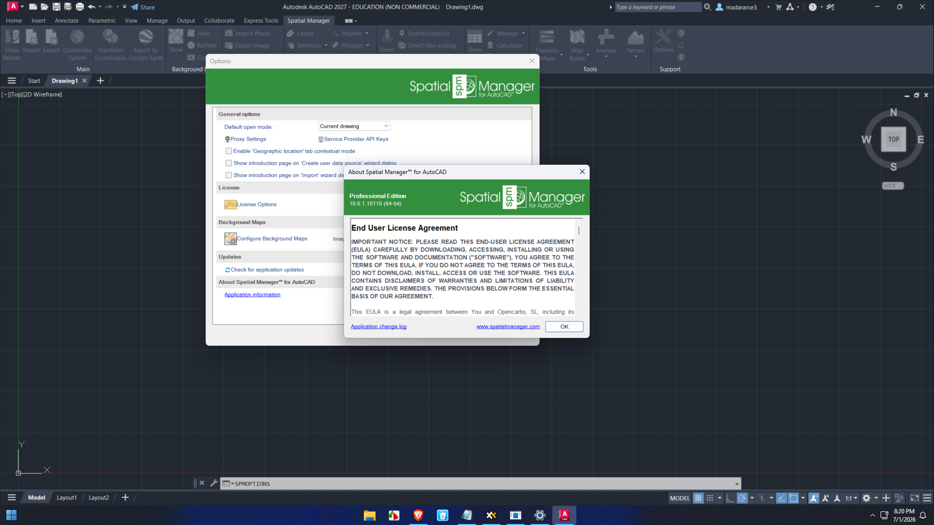 Opencartis Spatial Manager for AutoCAD Professional 10.6.1 Build 18118