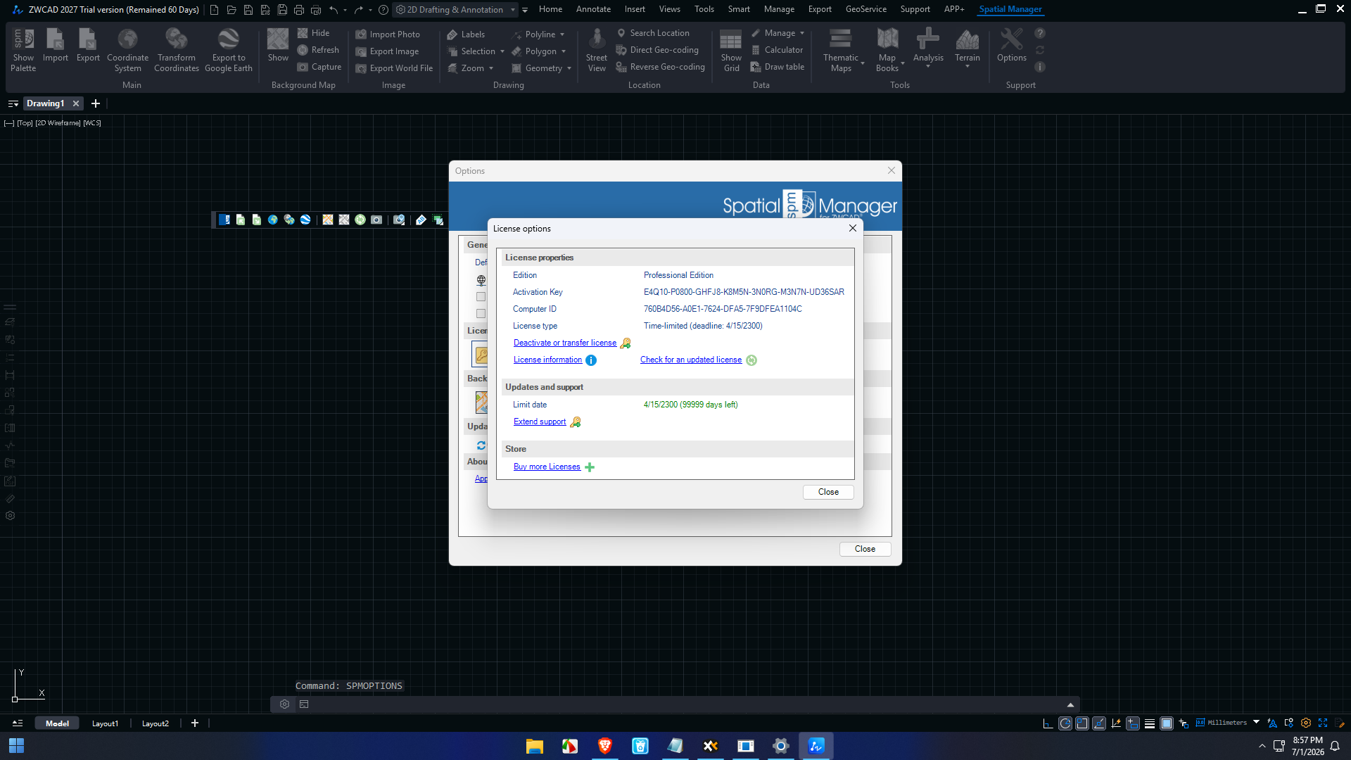 Opencartis Spatial Manager for ZWCAD Professional 10.6.1 Build 18118