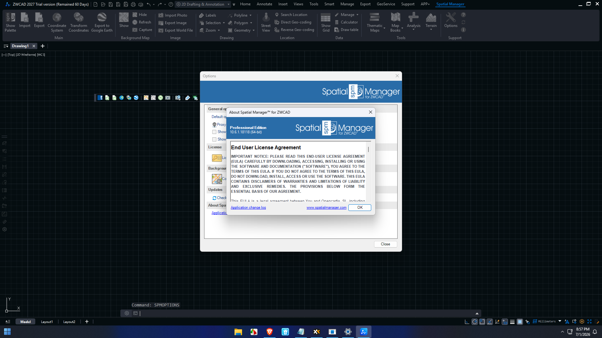 Opencartis Spatial Manager for ZWCAD Professional 10.6.1 Build 18118